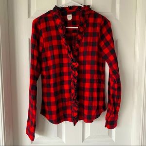 Gap buffalo check blouse - XS